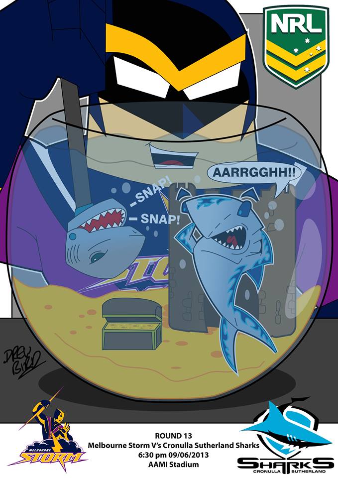 Melbourne Storm Vs Cronulla Sutherland Sharks by Drew0b1 on DeviantArt