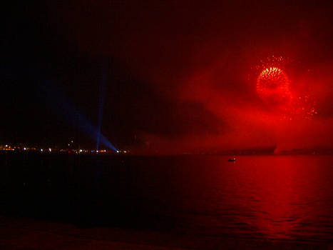 Fireworks at sea