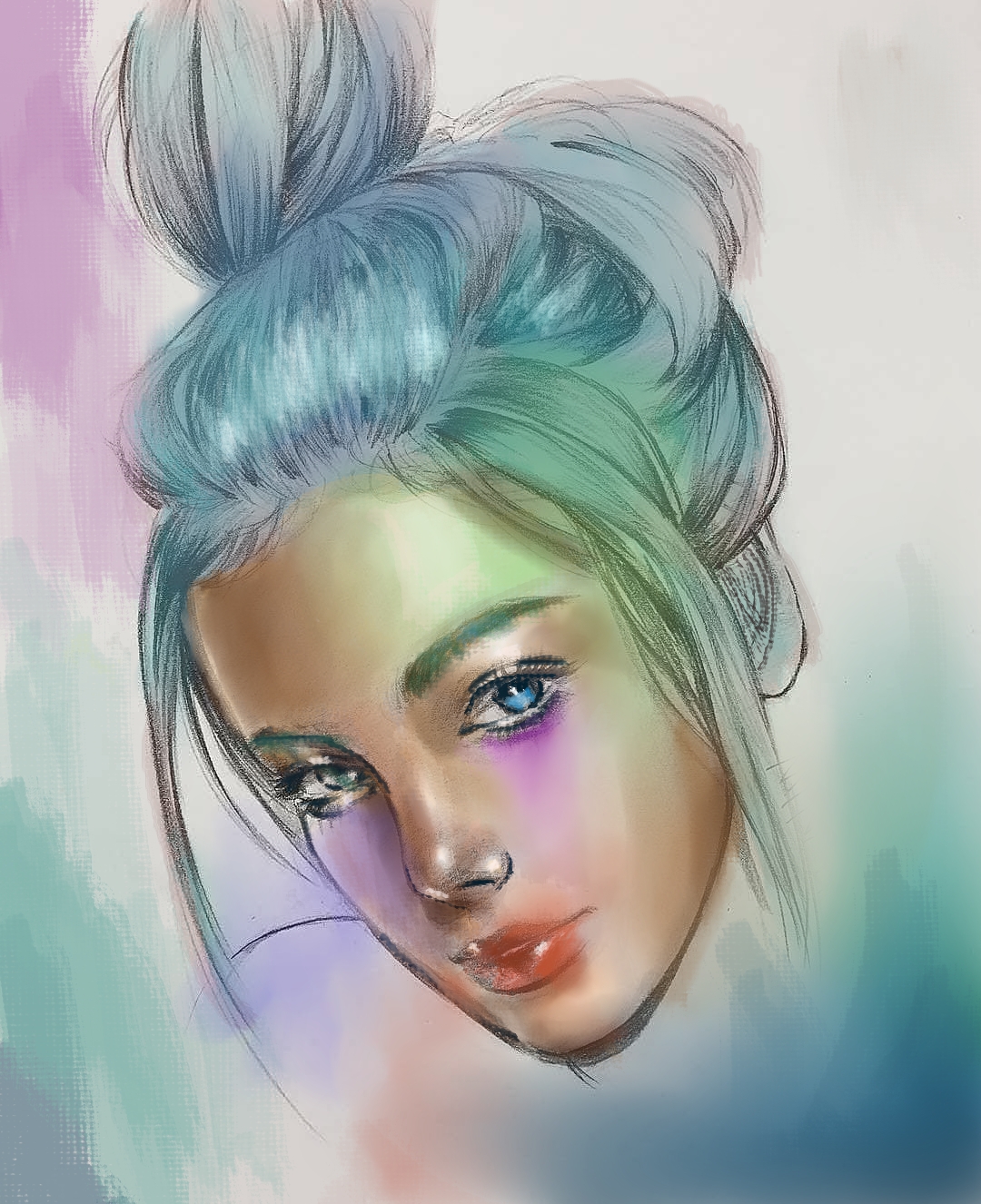Beautiful girl painting by Feather0213 on DeviantArt