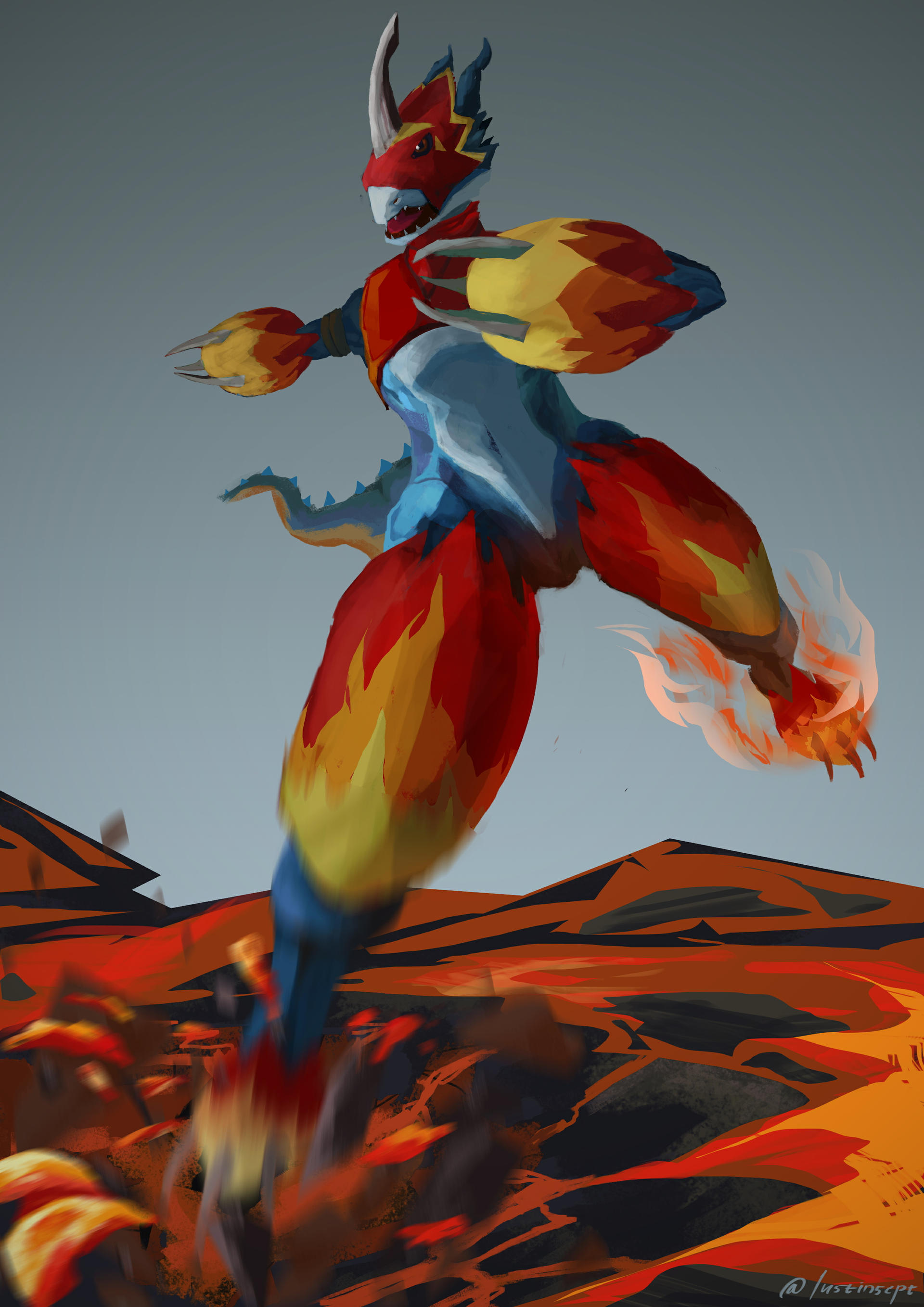 Flamedron Flamedramon by Lustinsept on DeviantArt
