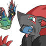 Zoroark vores Lucario