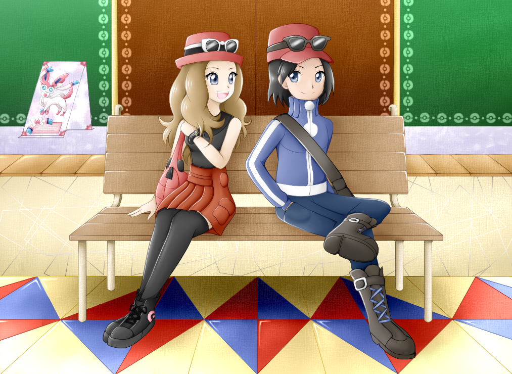 Pokemon X/Y - Protagonists by Eneko-nya on DeviantArt