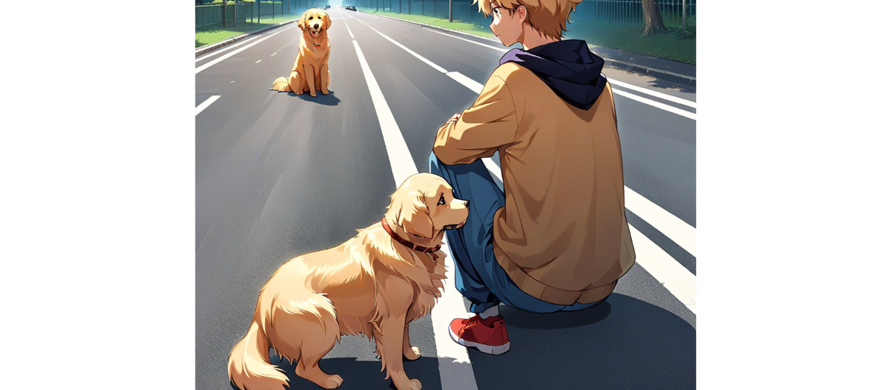 a boy with his golden retriever by oispidercooksupmy on DeviantArt