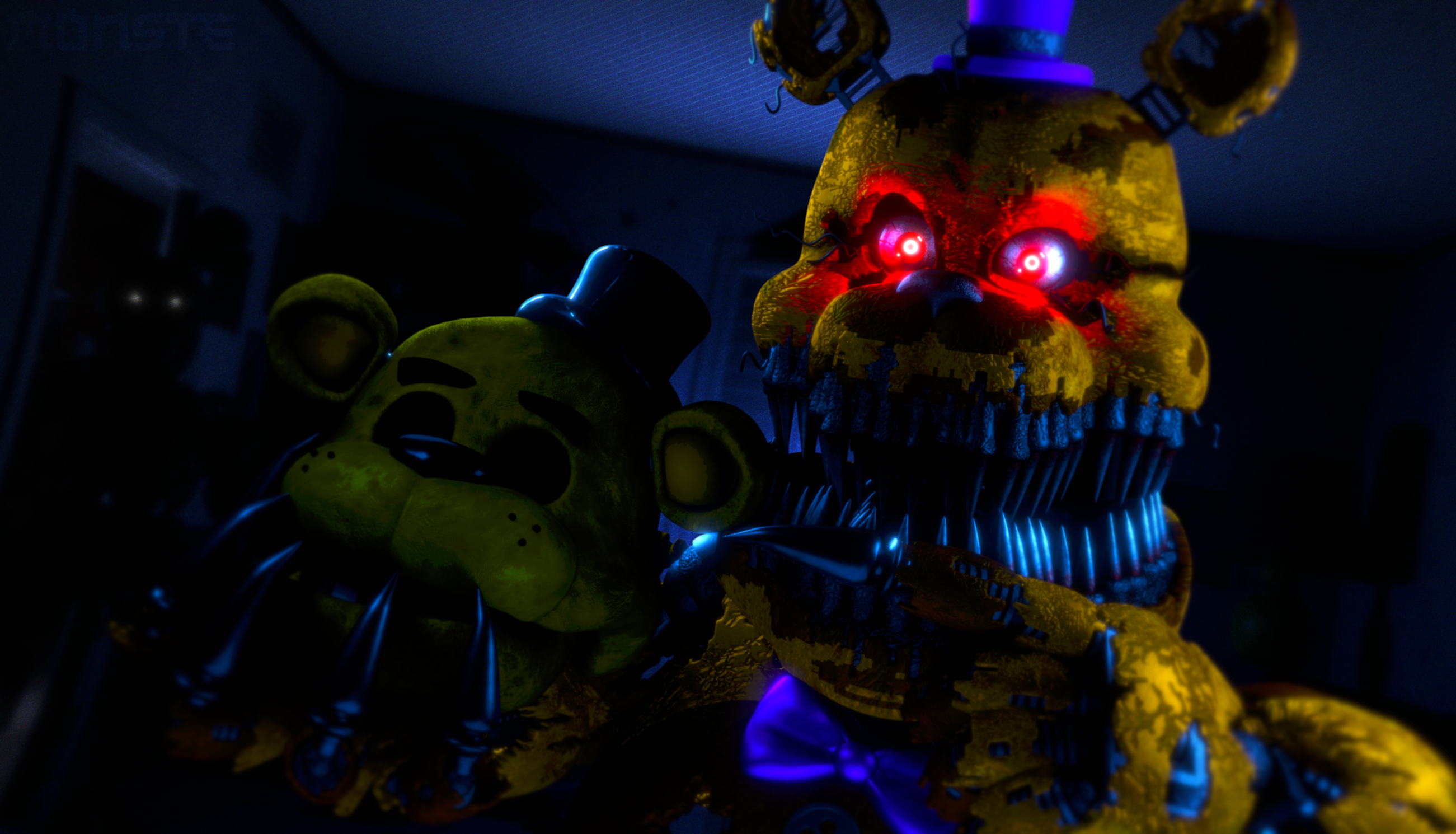 Nightmare Fredbear (FNaF 4 SFM Render) - 1 by MikeTHM93 on DeviantArt