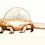 The smaller Edaphosaurus 