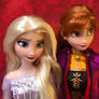 Frozen2 Anna and Elsa OOAK repaint doll
