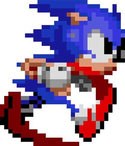 sonic running pixel art with grid Pixelated sonic run by kieran2240 on ...