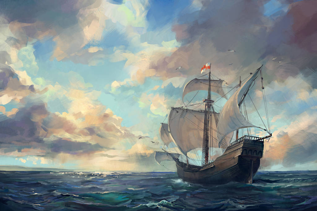 caravel ship by Skvor