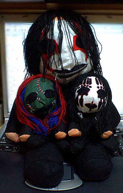 A stuffed toy of SLIPKNOT