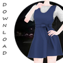 [MMDXSims4] HATA-Overalls Top Dress +DL
