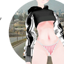 [MMDXSims4] Crop Top Long Sleeves With Hoodie +DL