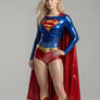 Sexy Leggy Supergirl in Latex suit + hotpants!