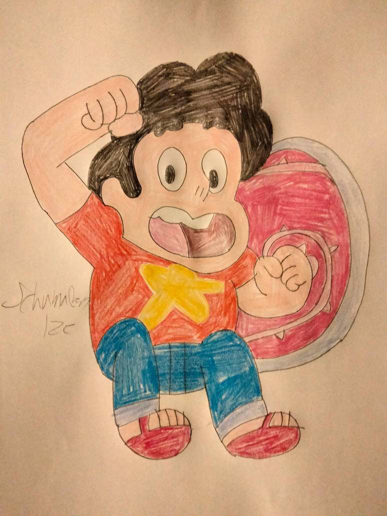 Steven with Shield Sketch by schumacher7 on DeviantArt