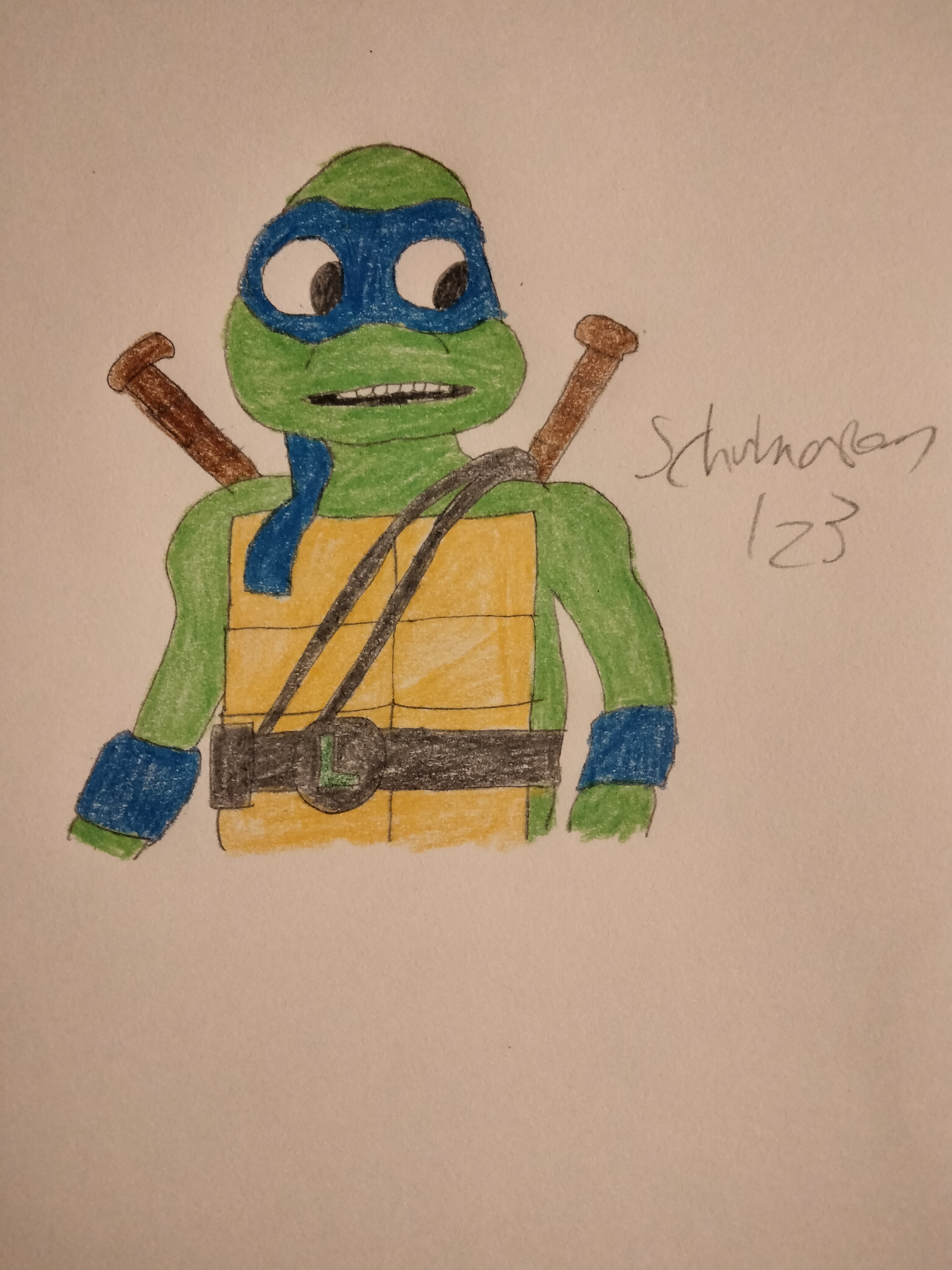 Leonardo Sketch TMNT Teenage Mutant Ninja Turtles High Quality