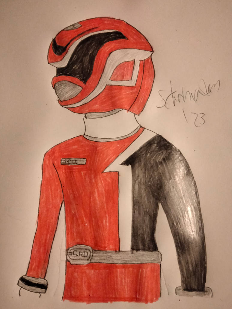 SPD Red Ranger Sketch by schumacher7 on DeviantArt