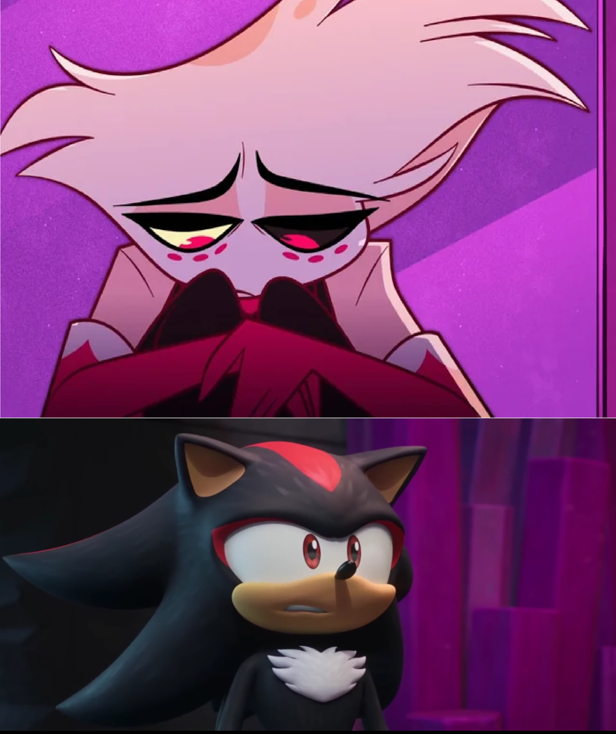 Shadow Feels bad for Angel Dust by schumacher7 on DeviantArt