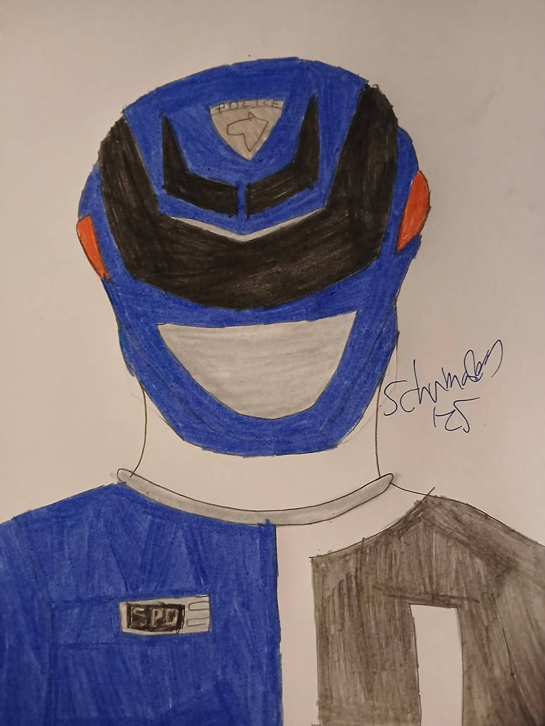 Spd Blue Ranger SPD Blue Ranger Sketch by schumacher7 on DeviantArt