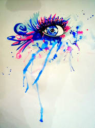 Water color eye painting