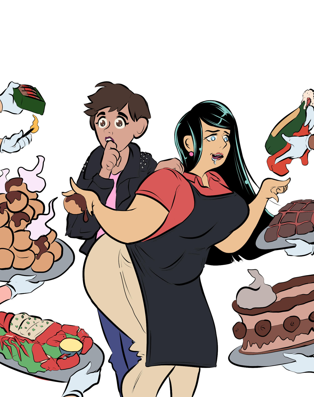 The Big Winner illustrated BBW weight gain story by mcoddles on DeviantArt