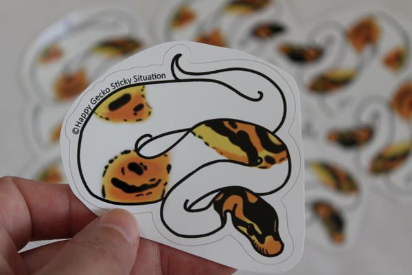 Ball Python Pied Sticker by beachgecko on DeviantArt