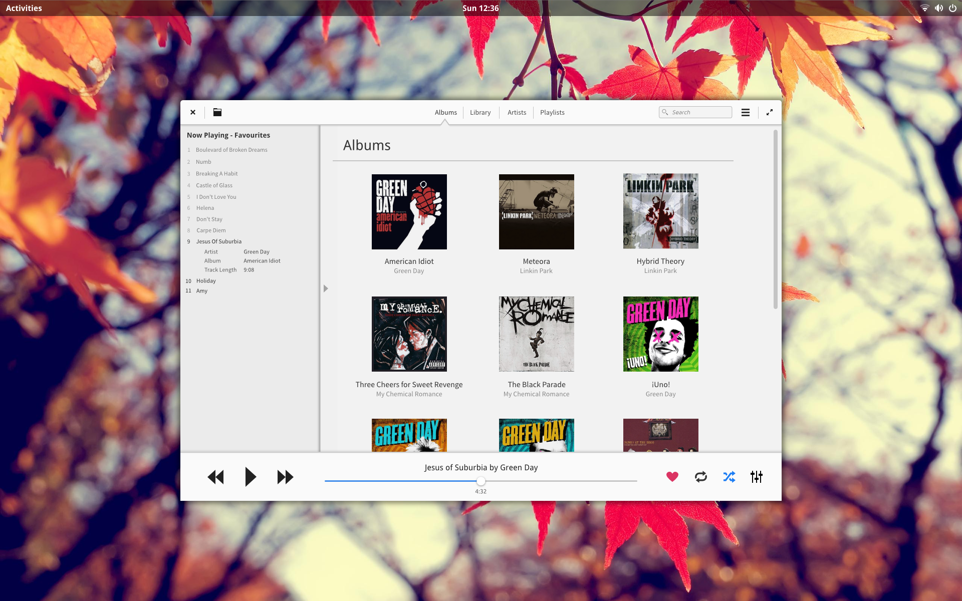 Gnome Music Player Concept