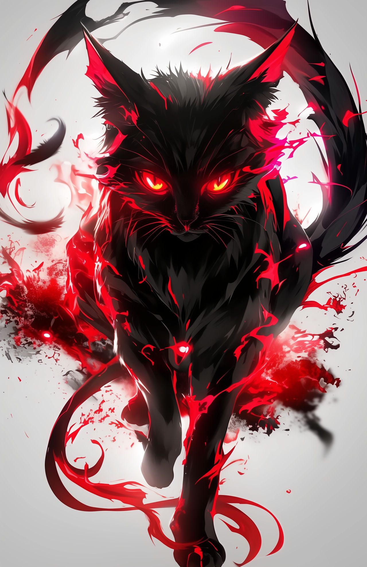 Black Vampire Custom R Black Vampire Cat Red Aura by level7goperator on DeviantArt