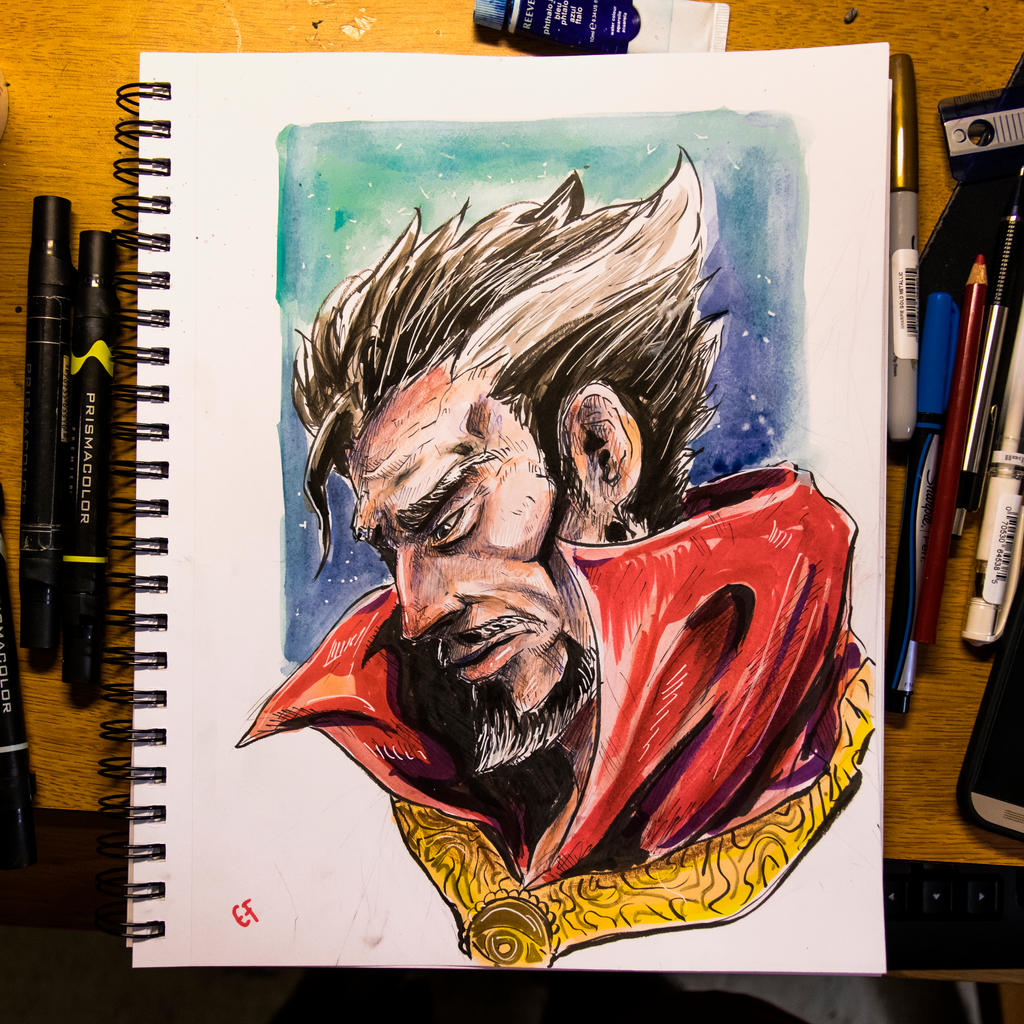 Inktober 2016 Day 18 - Sad Dr.Strange