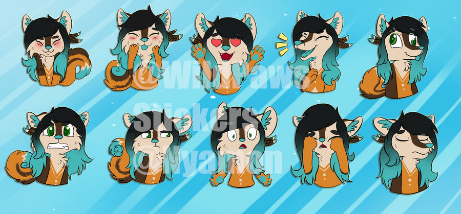 Mia Stickers [Commission]