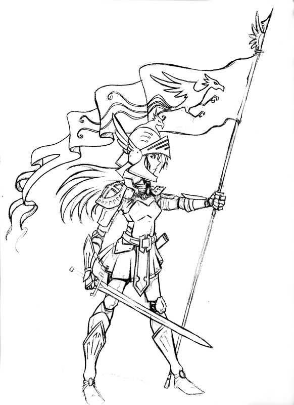 Banner carrier - sketch