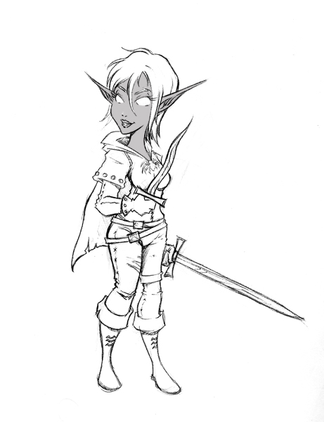 Cute Drow sketch