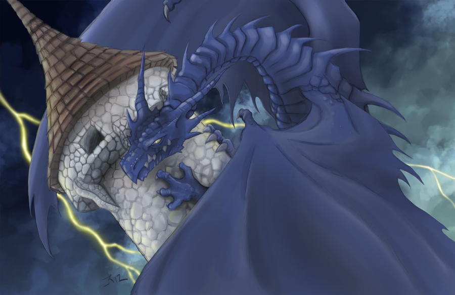 Blue Dragon by RisingDragonArt
