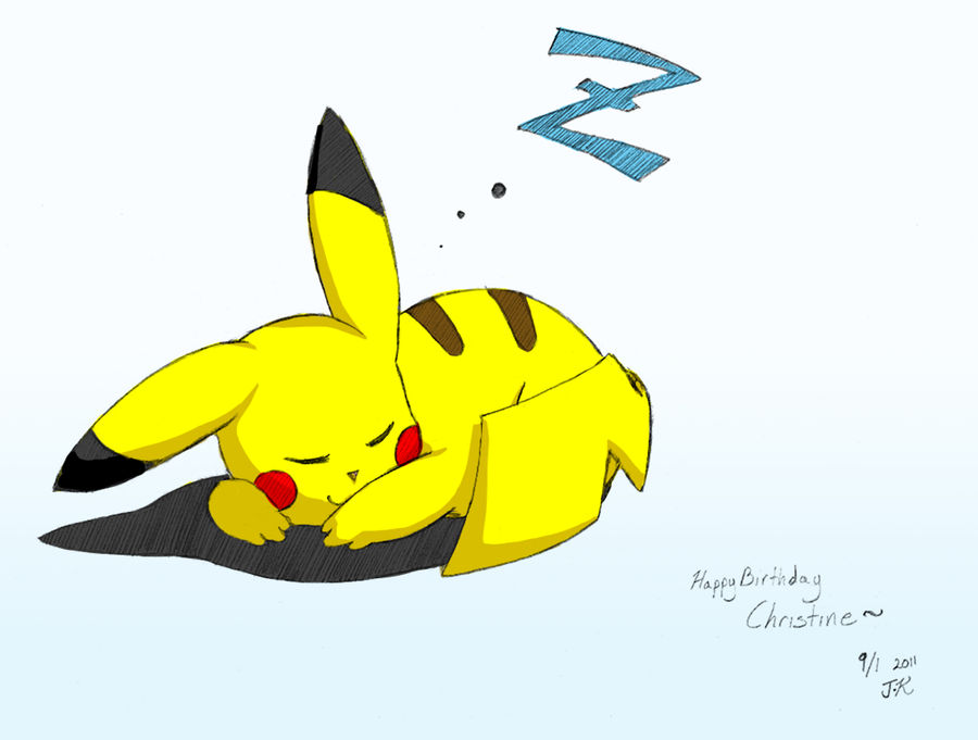 Pikachu Napping