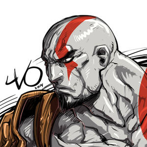 Digital Sketch Warm up 41 - Kratos