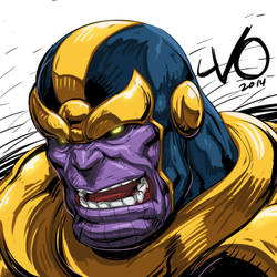 Digital Sketch Warm up 62 - Thanos