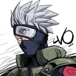 Digital Sketch Warm up 65 - Kakashi