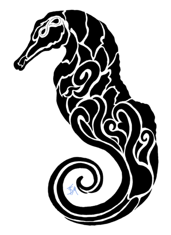 Seahorse Tattoo Design