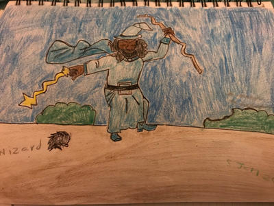 A wizard casting a spell by moniquemlalcolm19 on DeviantArt