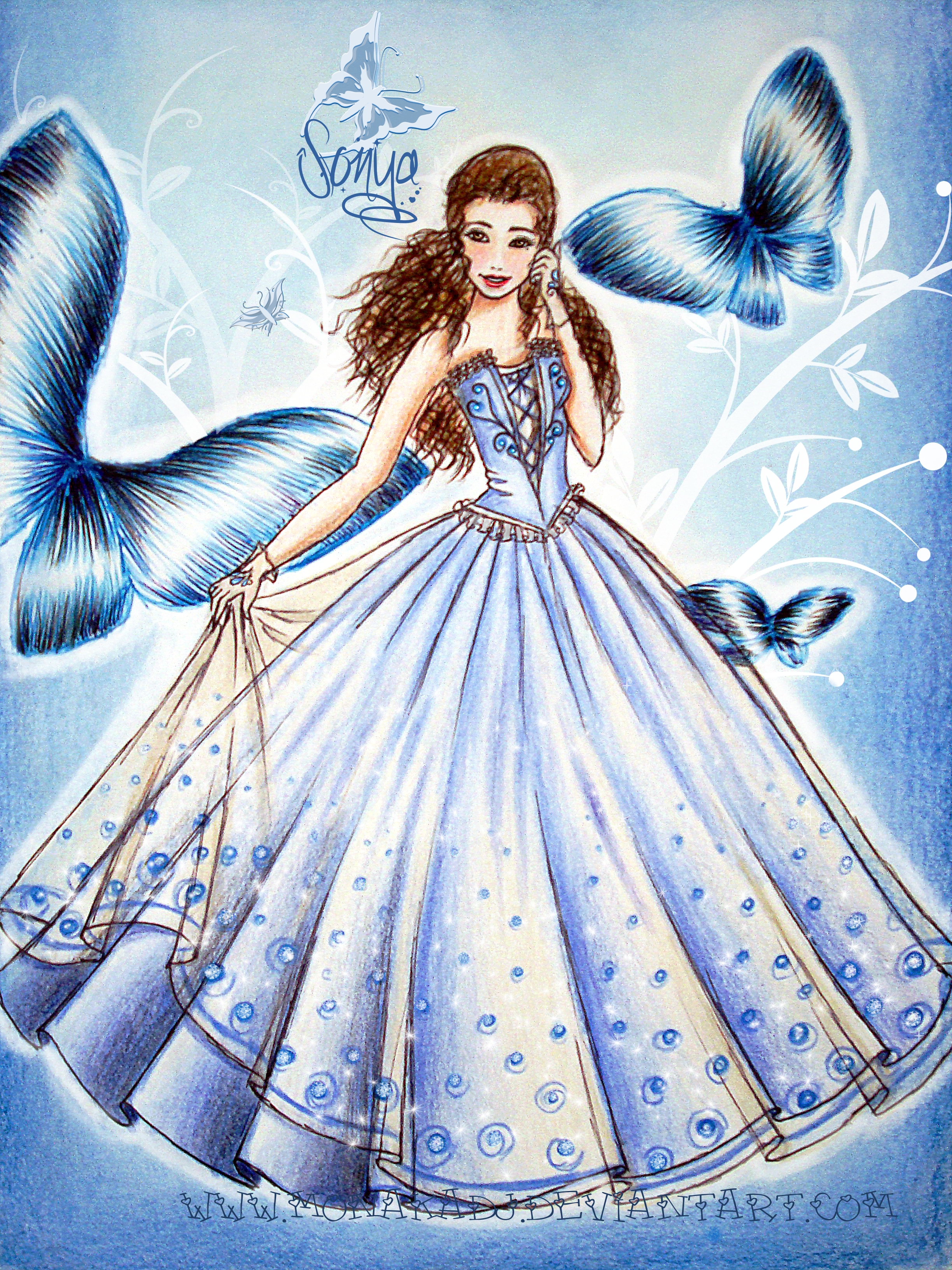 butterfly princess-dress design