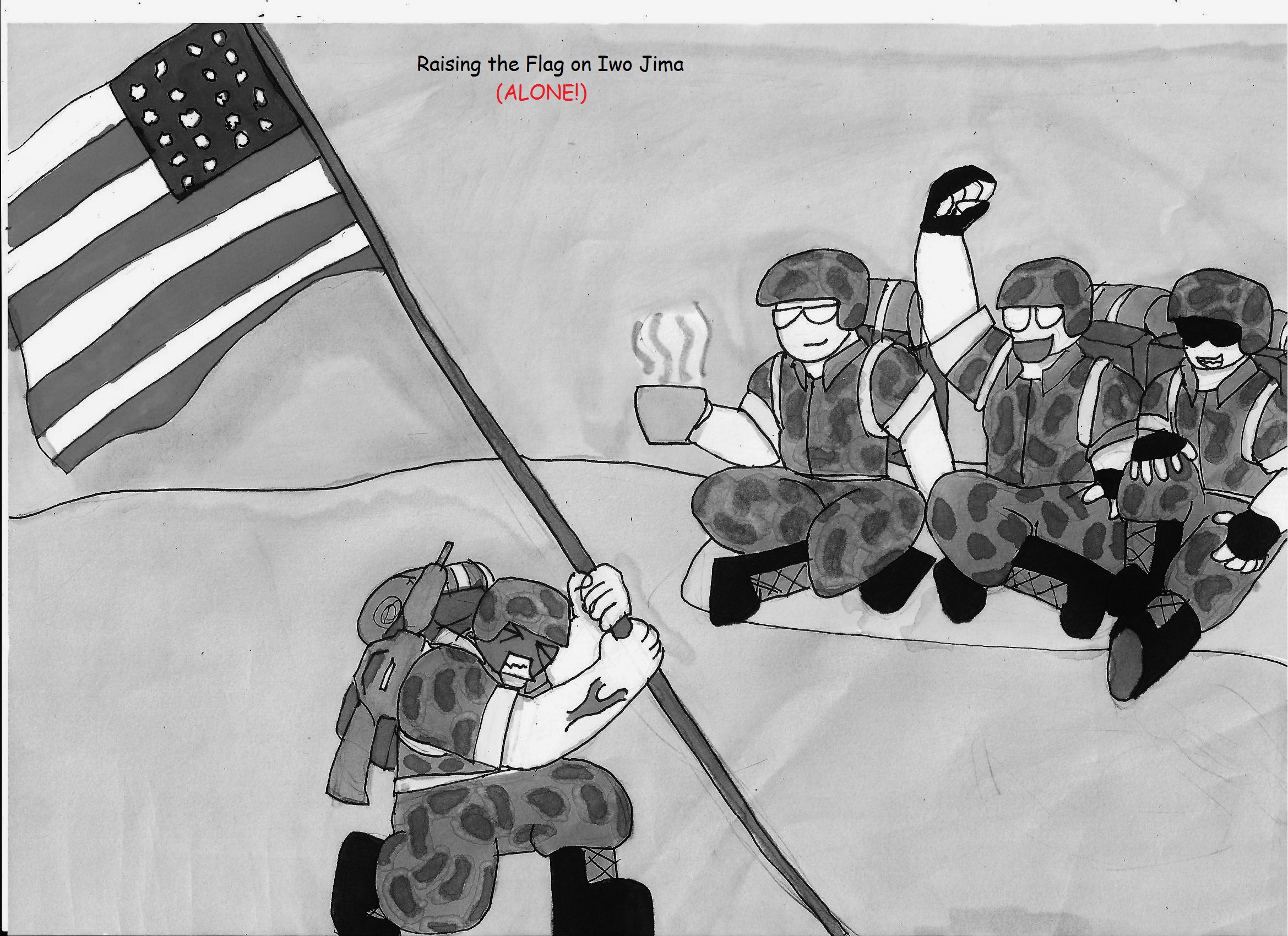 Raising the Flag on Iwo Jima by Mrblinblingboss on DeviantArt Raising the Flag on Iwo Jima by Mrblinblingboss on DeviantArt