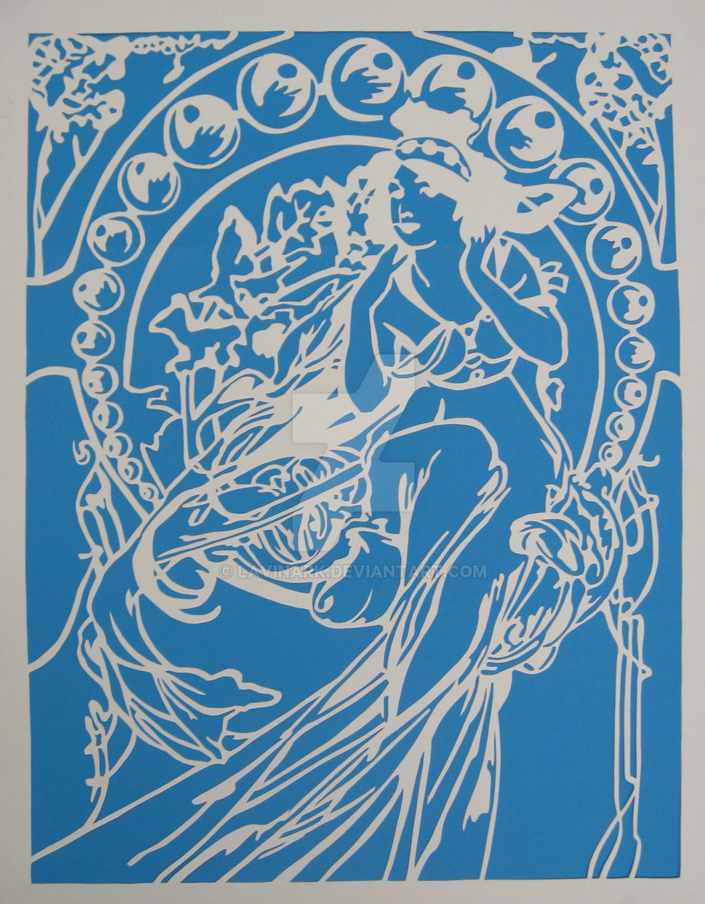 Mucha - Music Paper Cut