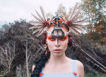 Tribal Warrior Art Nouveau Battle Headdress