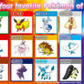 My Favorite Pokemon of Each Type