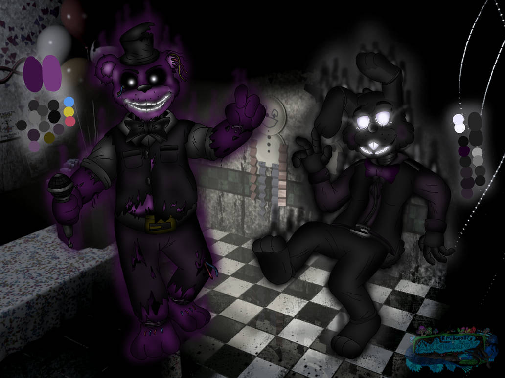 Shadow Rabbit Fnaf Fnaf 2 ghosts shadow Freddy and shadow Bonnie 3/5 by Emiliano17jr on ...