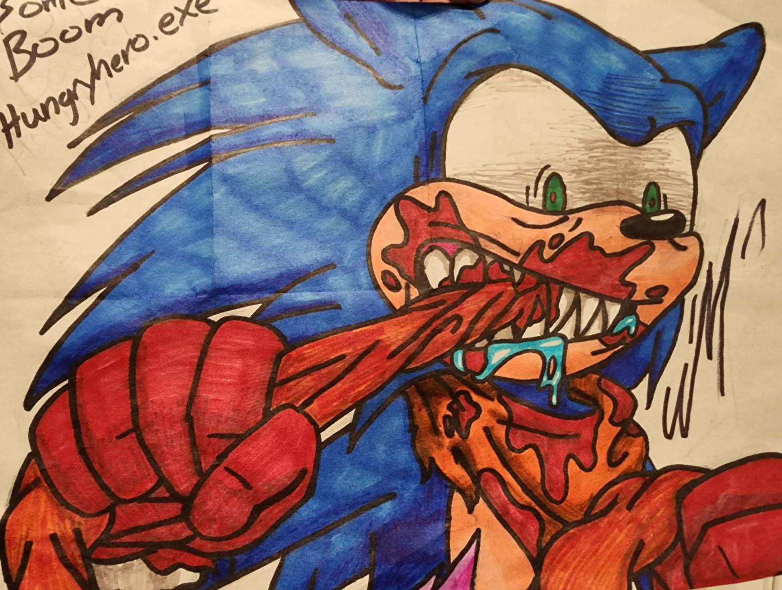 Starved Eggman negotiating with Sonic.exe by EXEExetior on DeviantArt