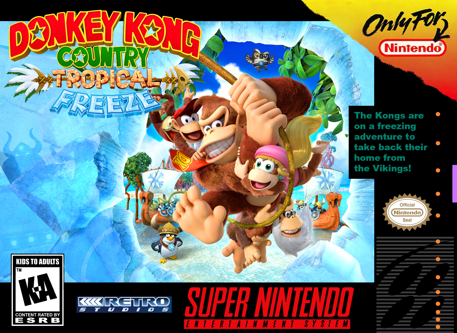 Donkey Kong Country Tropical Freeze Snes Box By Greenmachine987 Donkey Kong Country Tropical Freeze Snes Box By Greenmachine987