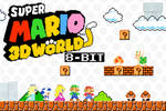 8 Bit Super Mario 3D world Wallpaper