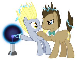 Doctor, Derpy, and Science! Vector (REMADE)