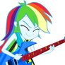 Rainbow Dash Playing Guitar Vector