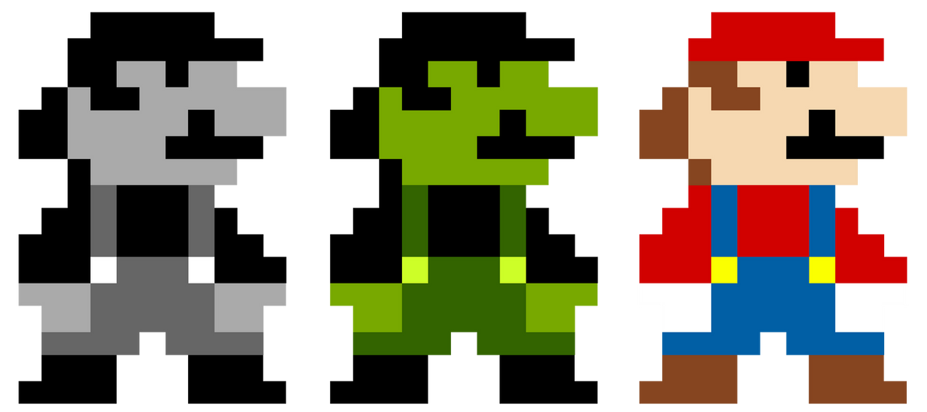 36 Bit Mario 8 bit Mario vectors by GreenMachine987 on DeviantArt