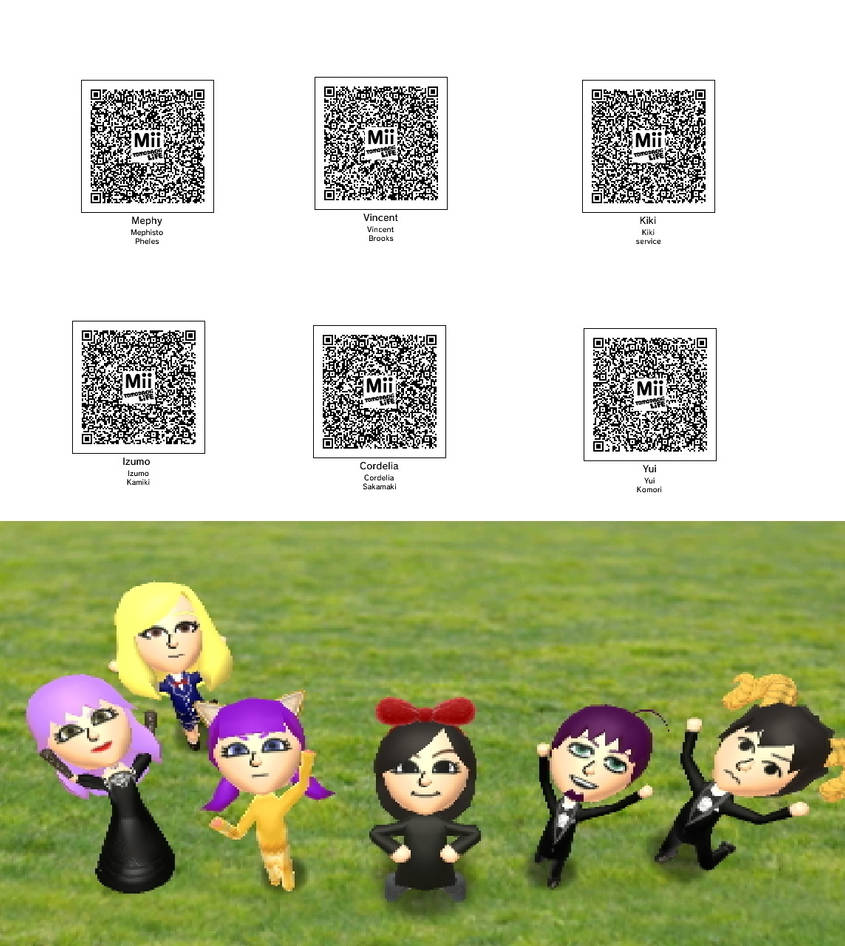 Random anime mii qr codes (Tomodachi Life) by MMDTeto on DeviantArt